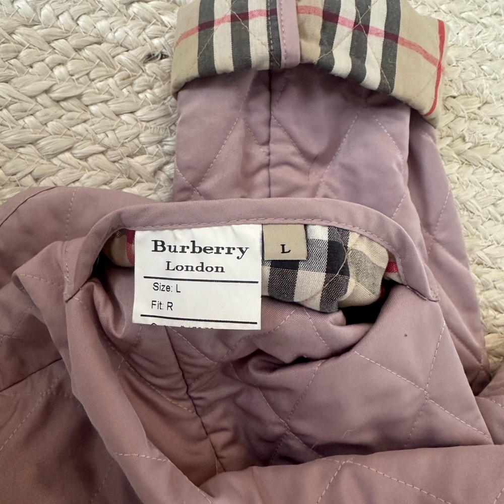 Burberry Beige Plaid Quilted Lined Jacket - Picture 8 of 12